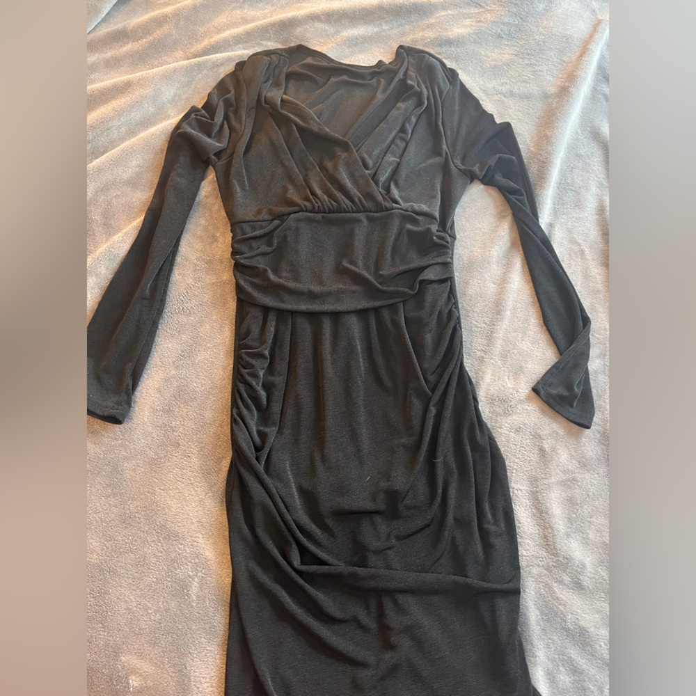Elegant Black Long Sleeve Dress